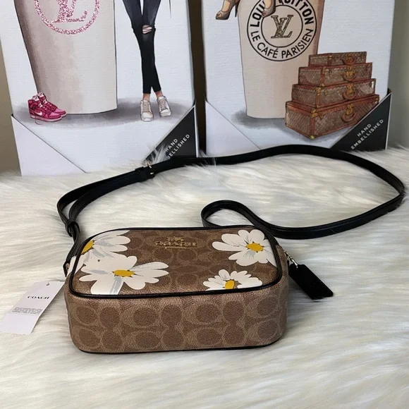 NWT💃Coach Mini Jamie Camera Crossbody Bag In Signature Canvas With Floral Print - Picture 5 of 10